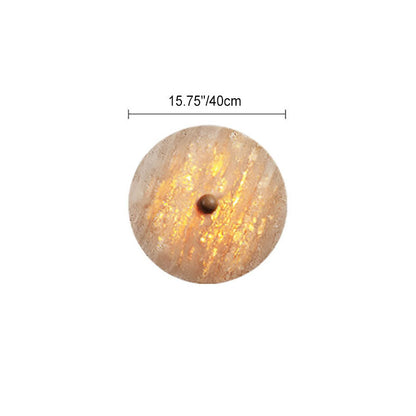 Creative Round Yellow Travertine LED Wall Sconce Lamp