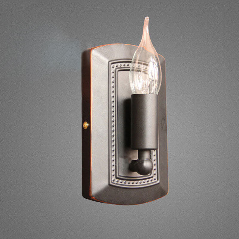 Retro Iron Square Box Design 1-Light Wall Sconce Lamp