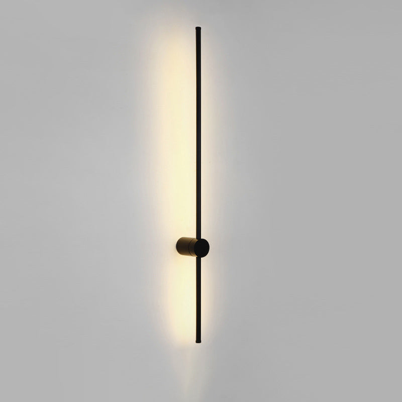 Minimalist Long Aluminum Iron Silicone LED Wall Sconce Lamp