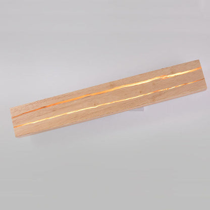 Creative Crackle Wood Rectangular LED Wall Sconce Lamp