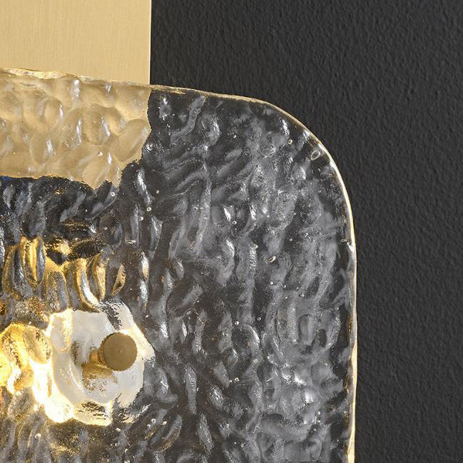 Post-modern Brass Patchwork Square LED Wall Sconce Lamp