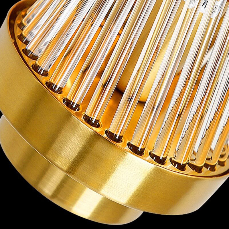 Crystal Cylinder Column Rotation 2-Light Wall Sconce Lamp