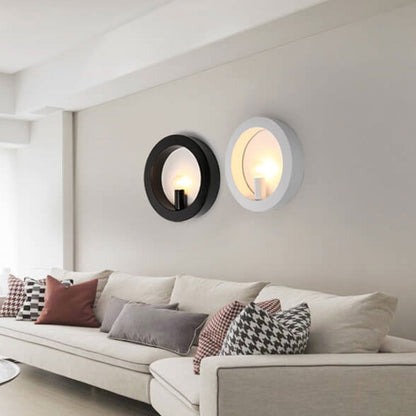Creative Square Round Iron 1-Light Wall Sconce Lamp