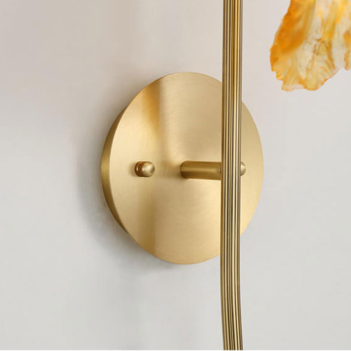 Chinese Lotus Glass Lamp Design 1-Light Wall Sconce Lamp