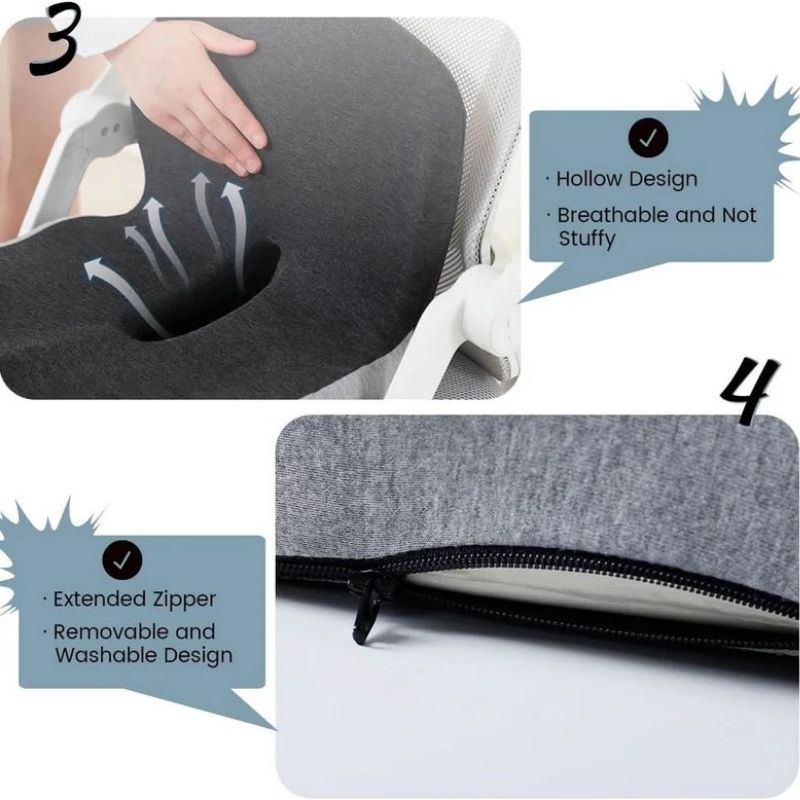 Memory Foam Seat Cushion with Non-Slip Base