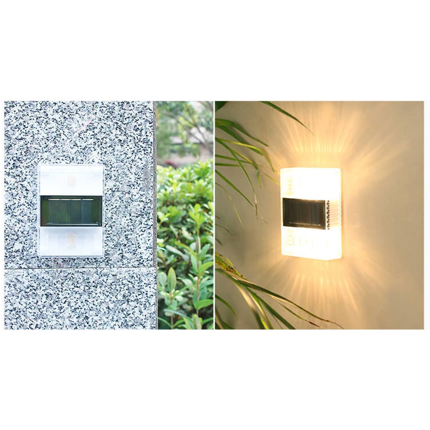 Solar Down LED Outdoor Decorative Garden Wall Sconce Lamp