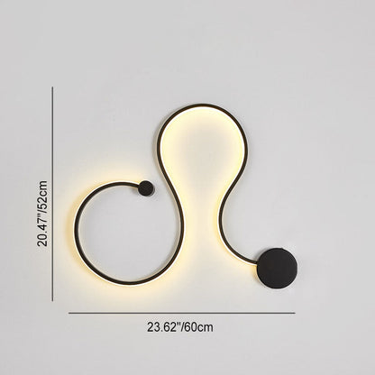 Nordic Aluminum Silicone Lines LED Wall Sconce Lamp