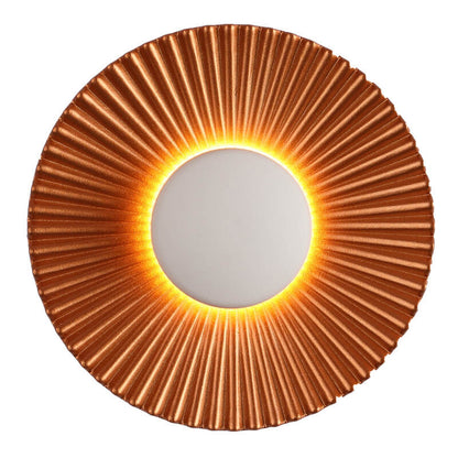 Round Shell Textures Aluminum 1-Light LED Wall Sconce Lamp