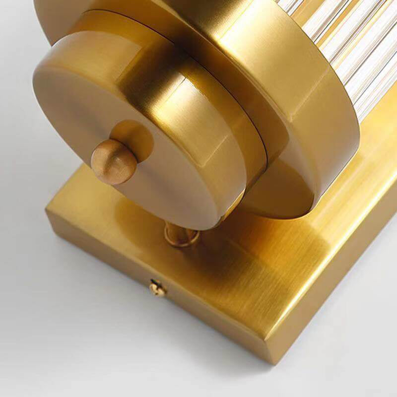 Crystal Cylinder Column Rotation 2-Light Wall Sconce Lamp