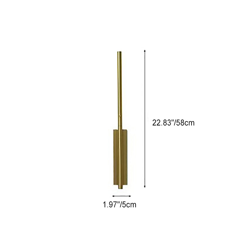 Modern Minimalist Strip Copper PC LED Wall Sconce Lamp