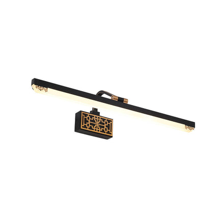 Chinese Iron Bar Rotating LED Mirror Front Wall Sconce Lamp