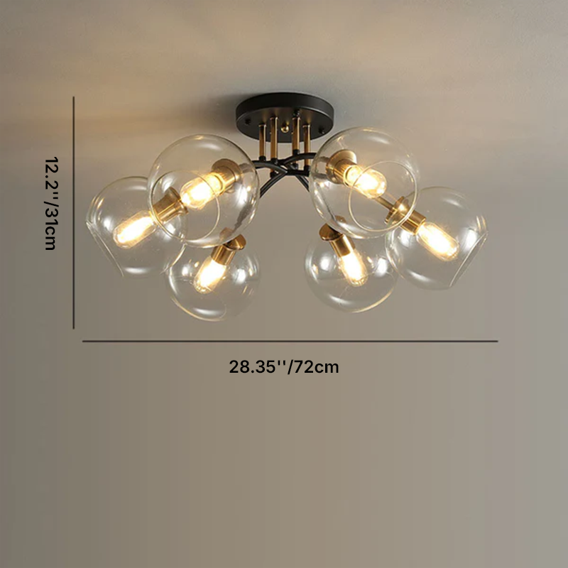 Modern Glass Iron Ceiling Light