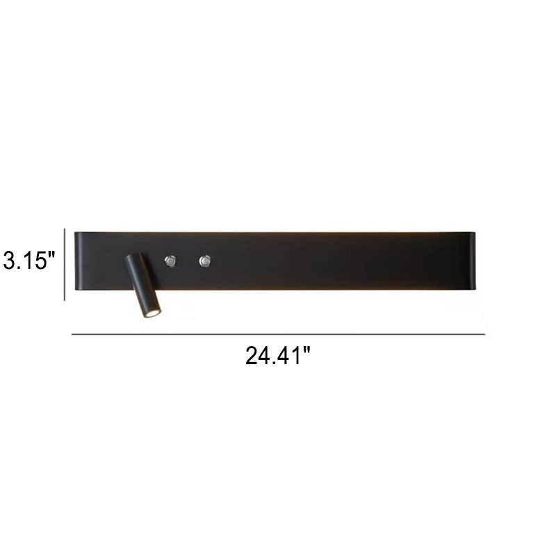 Minimalist Rectangular Aluminum Iron LED Wall Sconce Lamp