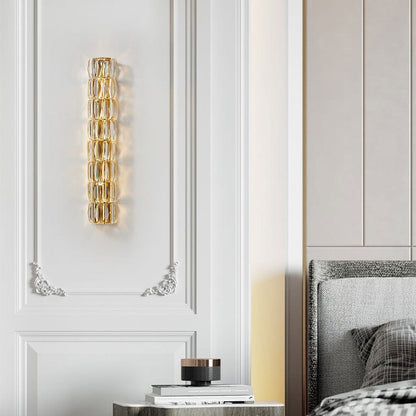 French Light Crystal Column 4/6/8-Light Wall Sconce Lamp