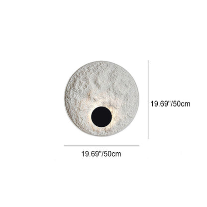 Contemporary Nordic Round Iron Resin LED Wall Sconce Lamp