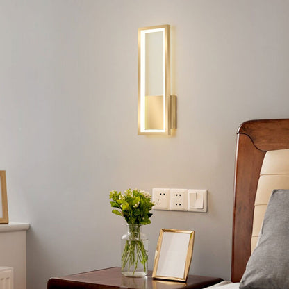 Light Rectangular Hollow Ring Design LED Wall Sconce Lamp