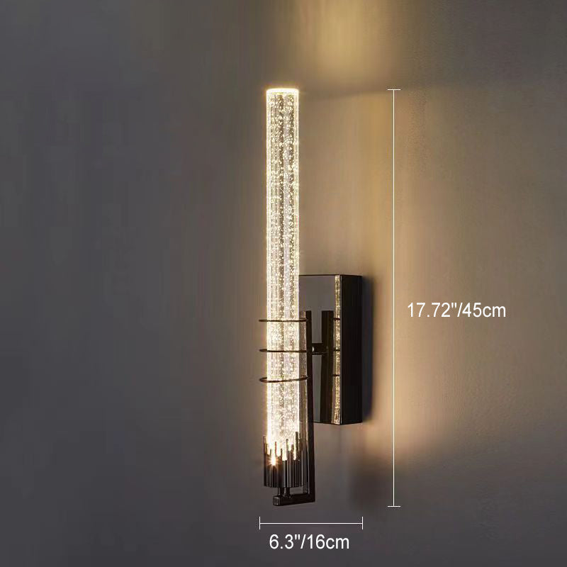 Luxury Cylinder Iron Crystal LED Wall Sconce Lamp
