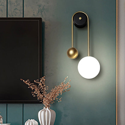 Luxury Gold U-shaped Iron Acrylic LED Wall Sconce Lamp