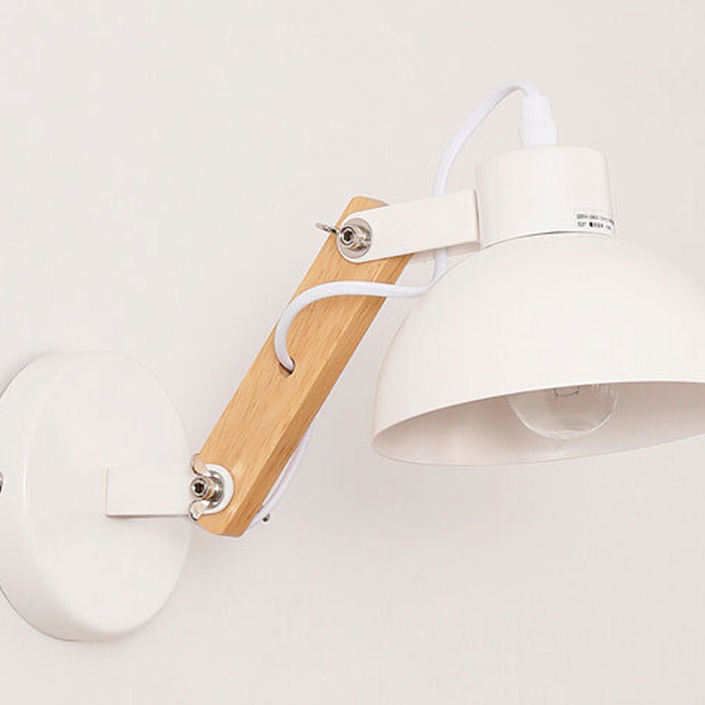 Semicircle Solid Wood Wrought Iron 1-Light Wall Sconce Lamp