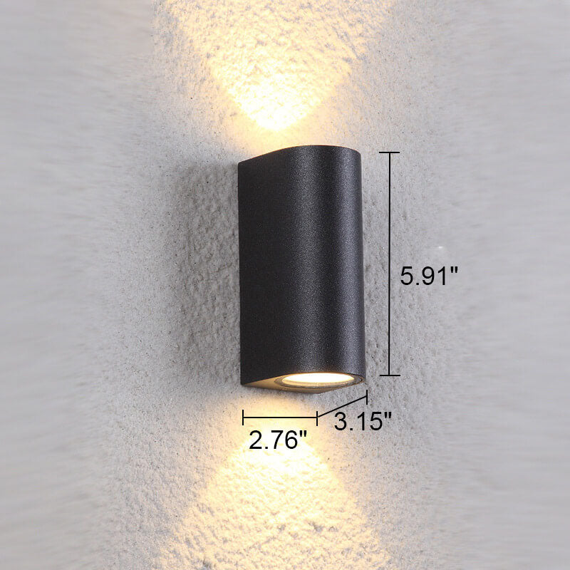 Solid Double-headed LED Outdoor Waterproof Wall Sconce Lamp
