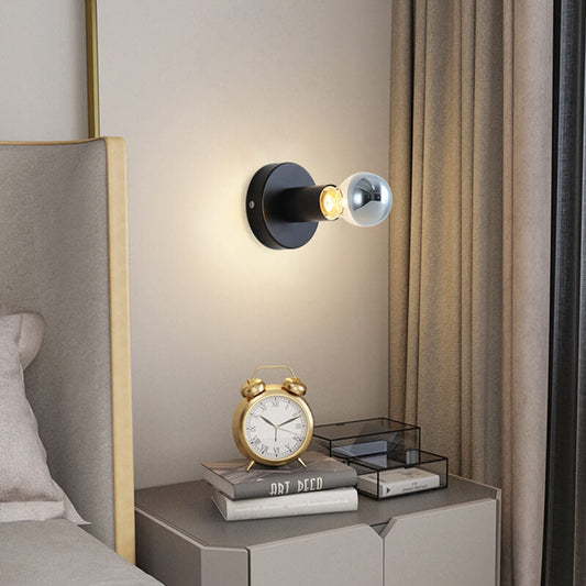 Iron Ceramic Base Ambient Light 1-Light Wall Sconce Lamp