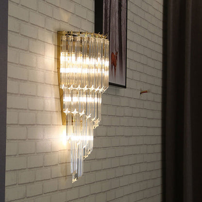 Modern Luxury Crystal Four Layers 4-Light Wall Sconce Lamp