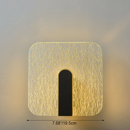 Simplicity Crackle Acrylic Round Shade LED Wall Sconce Lamp