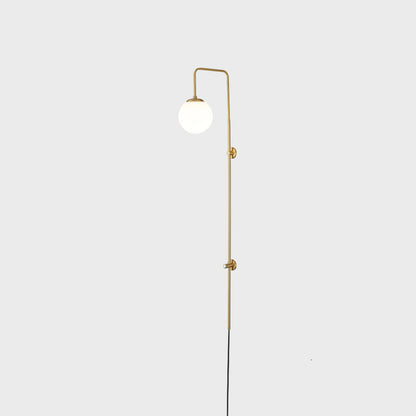 Simplicity Full Copper Long Bar 1-Light Wall Sconce Lamp