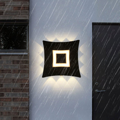 Square Luminous LED Outdoor Garden Wall Sconce Lamp