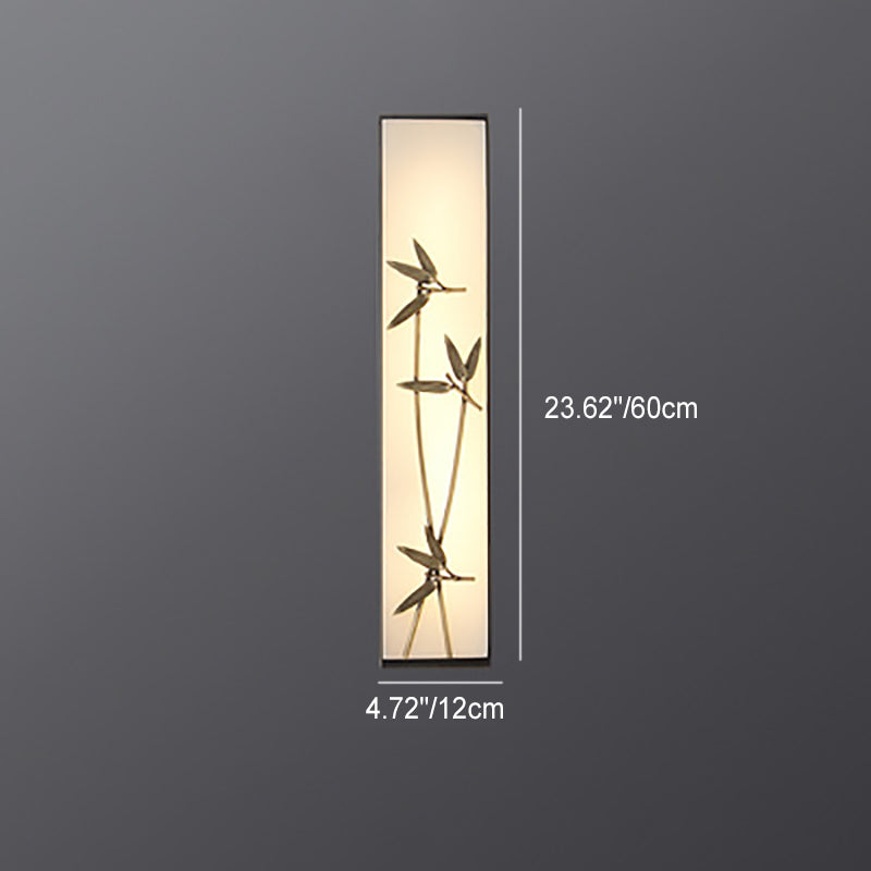 Chinese Lotus Flower Ginkgo Biloba LED Wall Sconce Lamp