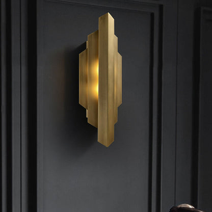 Light Symmetrical Graphic Design 1-Light Wall Sconce Lamp