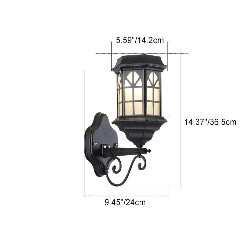 Solar Glass Cylinder House 1-Light Wall Sconce Lamp