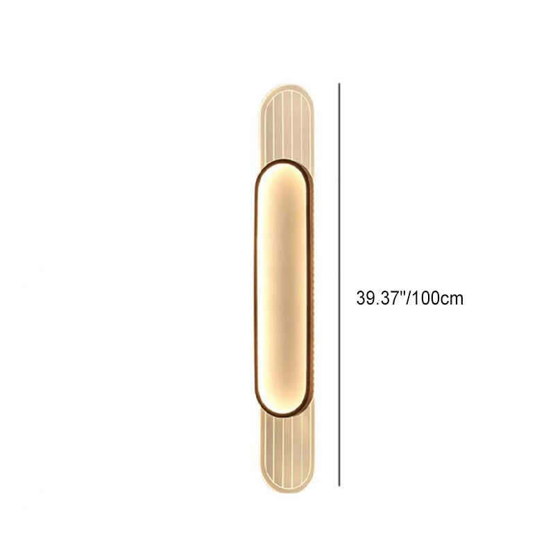 Nordic Iron Acrylic Strip Elliptical LED Wall Sconce Lamp