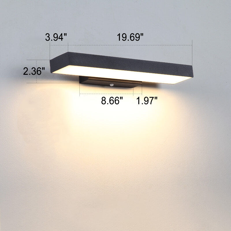 Modern Minimalist Flat LED Sensor Outdoor Wall Sconce