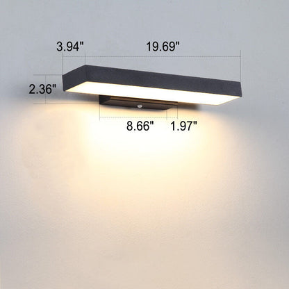 Modern Minimalist Flat LED Sensor Outdoor Wall Sconce