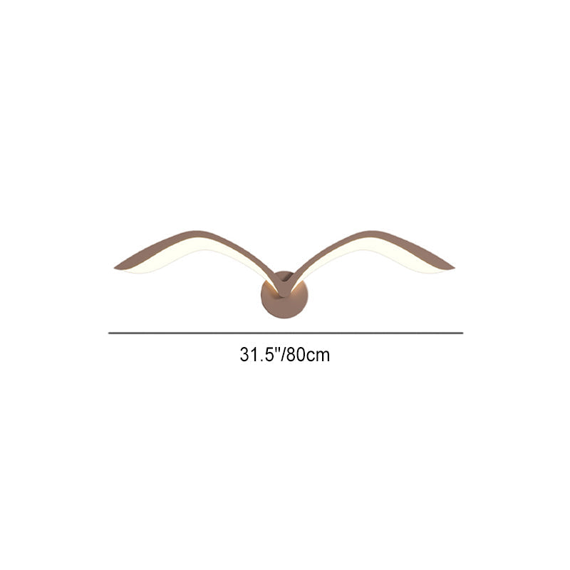 Minimalist Iron Acrylic Gull Arch LED Wall Sconce Lamp