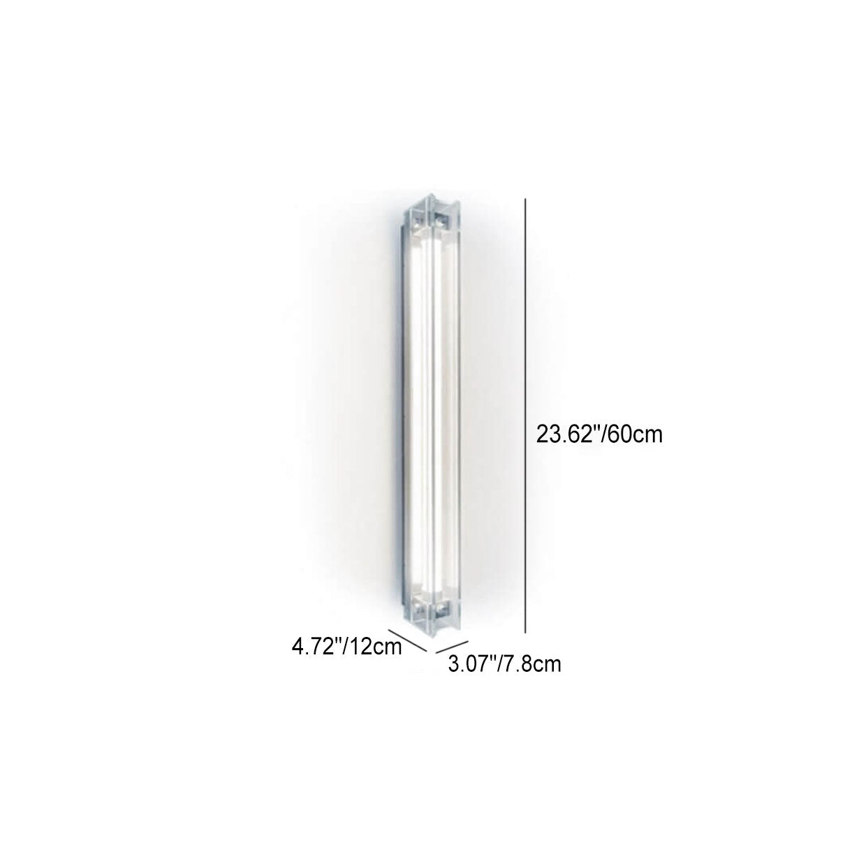 Industrial Style Simple Glass Strip LED Wall Sconce Lamp