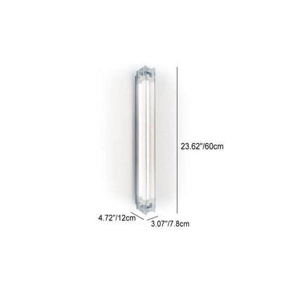 Industrial Style Simple Glass Strip LED Wall Sconce Lamp