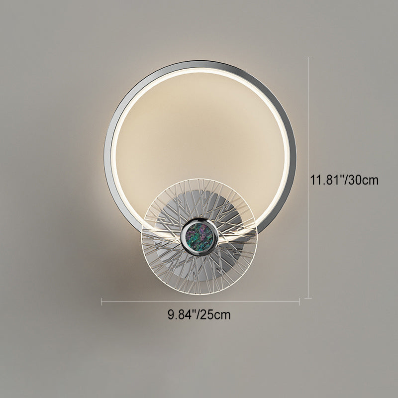 Geometric Semi-circle Acrylic Hardware LED Wall Sconce Lamp