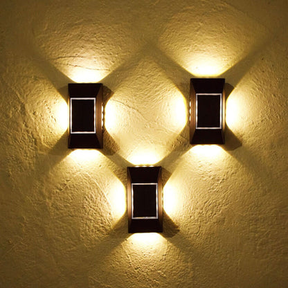 Solar Around Lighting Garden Outdoor Light Wall Sconce Lamp