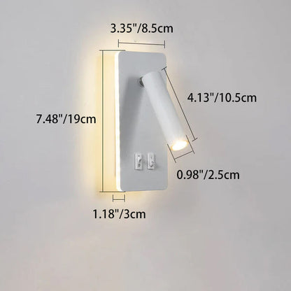 Iron Spotlight Rotatable LED Reading Wall Sconce Lamp