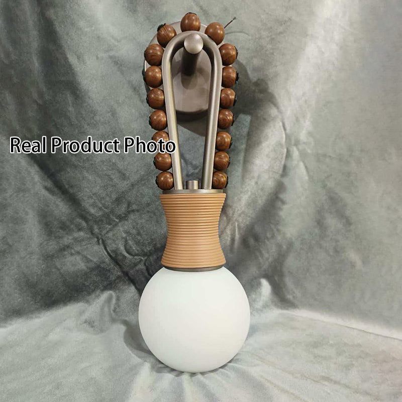 French Hanging Rope Aluminum Glass 1-Light Wall Sconce Lamp