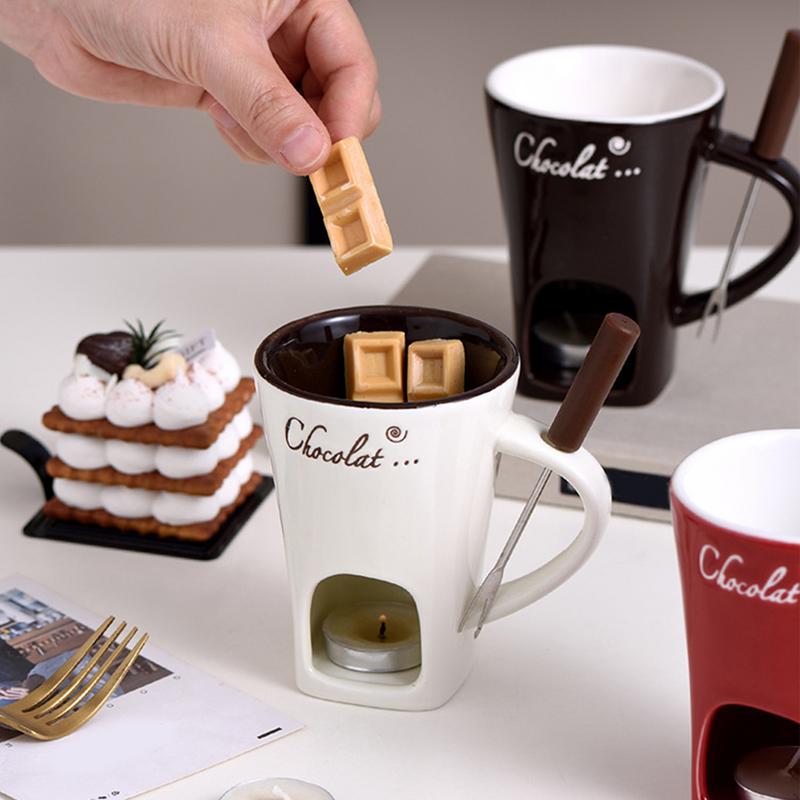 Ceramic Fondue Cup with Candle Base