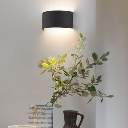 Modern Minimalist Half Round Iron LED Wall Sconce Lamp