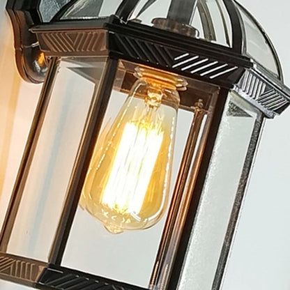 Waterproof Glass Hexagonal Prism 1-Light Wall Sconce Lamp