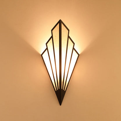Creative Scalloped Iron Linen 1-Light Wall Sconce Lamp