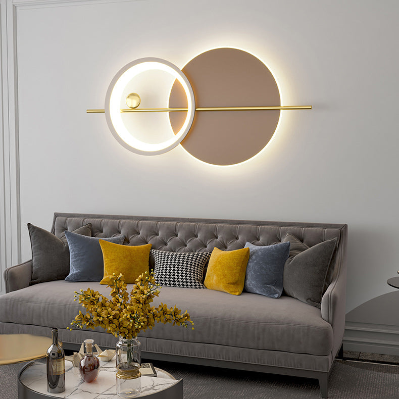 Modern Minimalist Round Iron Acrylic LED Wall Sconce Lamp