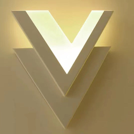 Minimalist V Shape Hardware Acrylic LED Wall Sconce Lamp