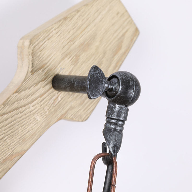 Wooden Violin Cylinder Shade 1-Light Wall Sconce Lamp