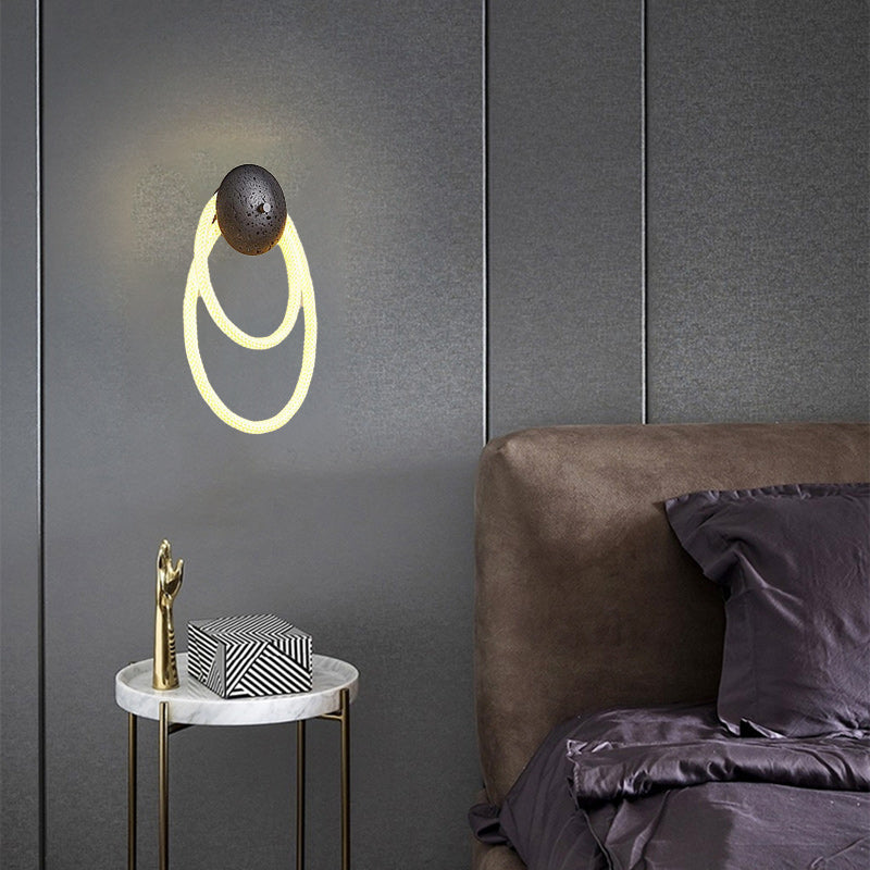 Scandinavian Optical Woven Fiber LED Wall Sconce Lamp
